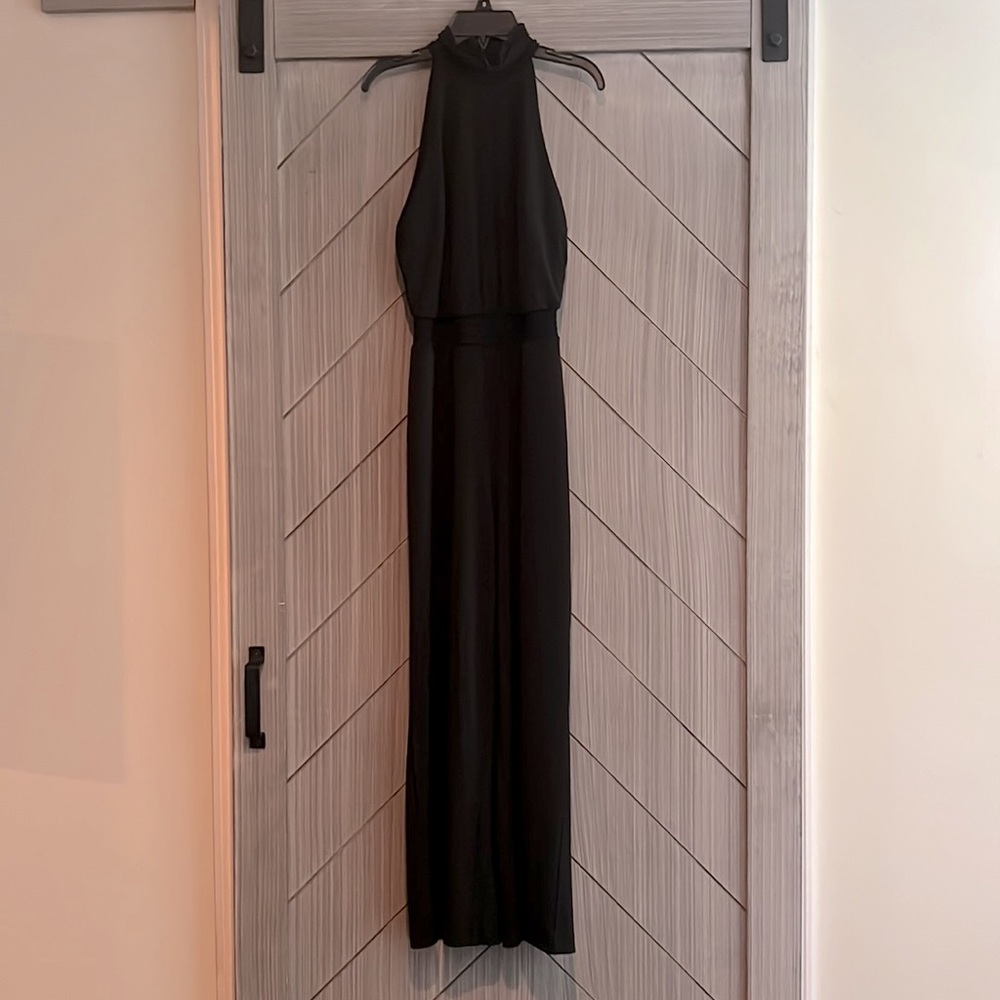 INC International Concepts Black Halter Jumpsuit